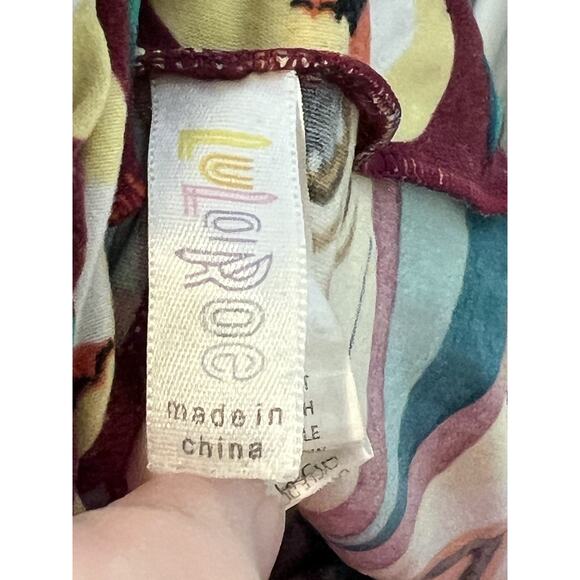 TC LuLaRoe Unicorn Leggings Multi Color Bunny Print Tall And Curvy Size 16 - Picture 5 of 10